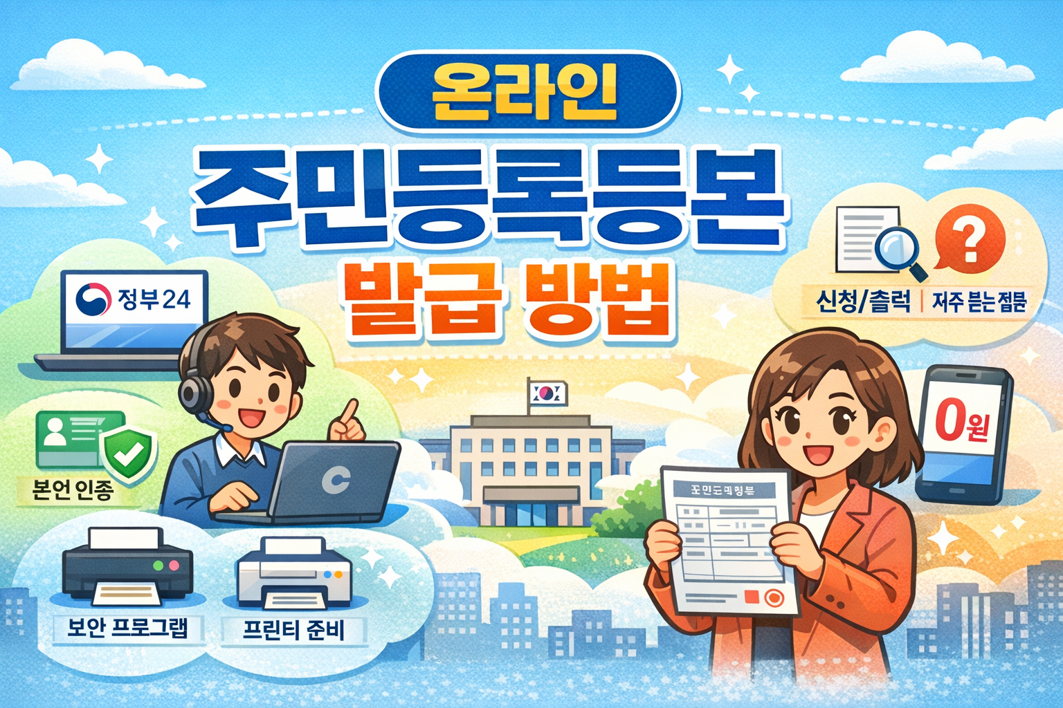 주민등록 등본 발급 방법