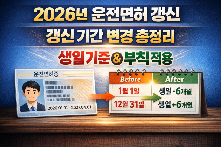 2026년 운전면허 갱신