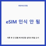 eSIM 인식 안 됨|개통 후 안 잡힐 때 확인할 설정과 해결 순서 eSIM 인식 안 됨 — IT·가전 카테고리 글의 제목 이미지