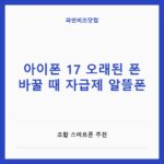 아이폰 17 오래된 폰 바꿀 때 자급제 알뜰폰 조합 스마트폰 추천 아이폰 17 오래된 폰 바꿀 때 자급제 알뜰폰 — IT·가전 카테고리 글의 제목 이미지