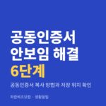 공동인증서 안보임 해결 6단계 — 생활꿀팁 카테고리 글의 제목 이미지