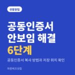 공동인증서 안보임 해결 6단계 — 생활꿀팁 카테고리 글의 제목 이미지