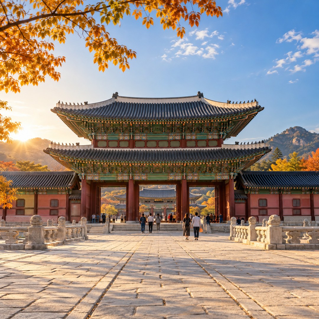 2026 추석 고궁 무료개방 기간의 가을 궁궐 관람을 표현한 이미지