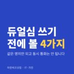 듀얼심 쓰기 전에 볼 4가지|같은 명의만 되고 동시 통화는 안 됩니다 듀얼심 쓰기 전에 볼 4가지 — IT·가전 카테고리 글의 제목 이미지