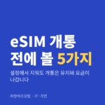 eSIM 개통 전에 볼 5가지 — IT·가전 카테고리 글의 제목 이미지