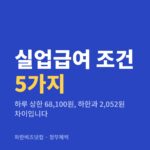 실업급여 조건 5가지 — 정부혜택 카테고리 글의 제목 이미지