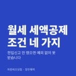 월세 세액공제 조건 네 가지 — 정부혜택 카테고리 글의 제목 이미지