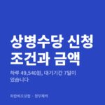 상병수당 신청 조건과 금액 — 정부혜택 카테고리 글의 제목 이미지