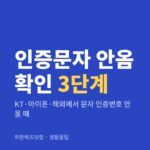 인증문자 안옴 확인 3단계|KT·아이폰·해외에서 문자 인증번호 안 올 때 인증문자 안옴 확인 3단계 — 생활꿀팁 카테고리 글의 제목 이미지