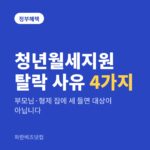 청년월세지원 탈락 사유 4가지 — 정부혜택 카테고리 글의 제목 이미지